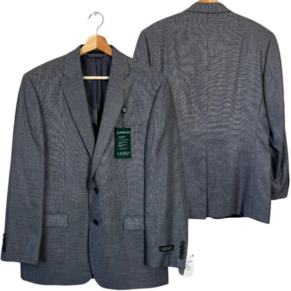 NWT Lauren Ralph Lauren Linen Sport Coat Dinner Jacket Blazer Men's 40R Gray